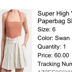 Express super high waisted paper bag shorts.